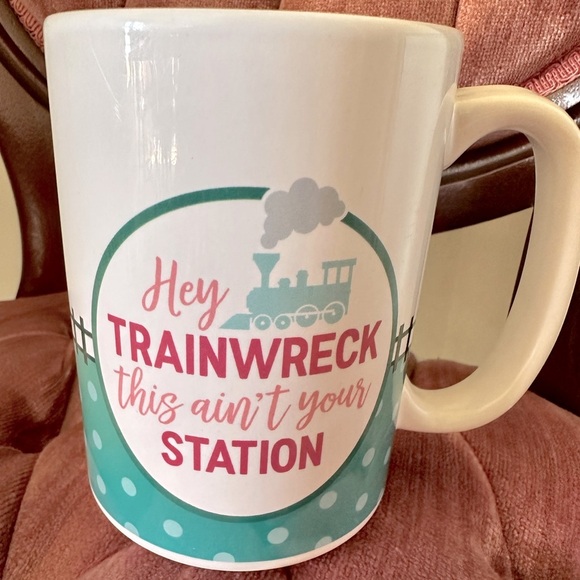 Vintage - Hey Trainwreck this ain’t your Station FUNNY Mug Gag Gift 💝 - Picture 1 of 4